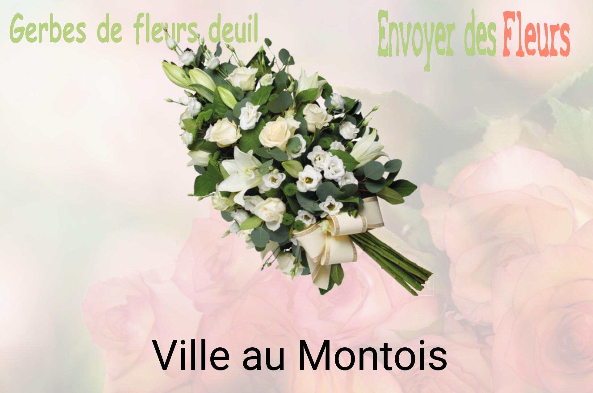 Gerbe de fleurs de deuil livrée à Ville-au-Montois